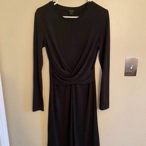 Ann Taylor Long Sleeve Dress with Front Drape Detail (Size 2)